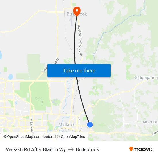 Viveash Rd After Bladon Wy to Bullsbrook map