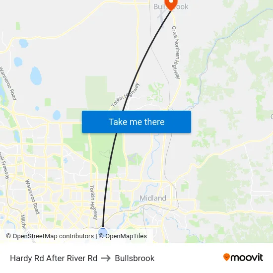 Hardy Rd After River Rd to Bullsbrook map