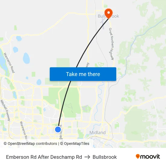 Emberson Rd After Deschamp Rd to Bullsbrook map