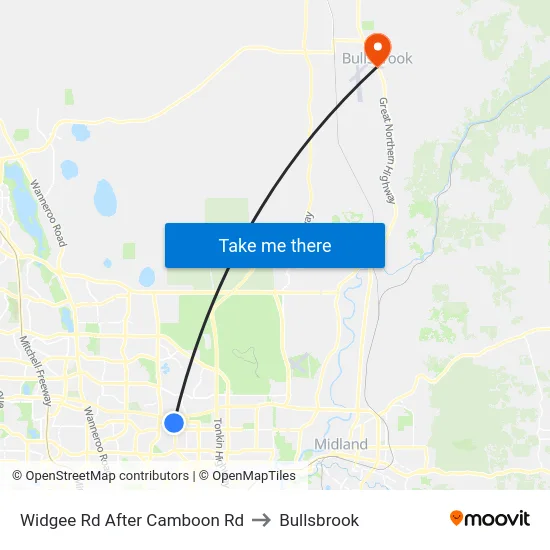 Widgee Rd After Camboon Rd to Bullsbrook map