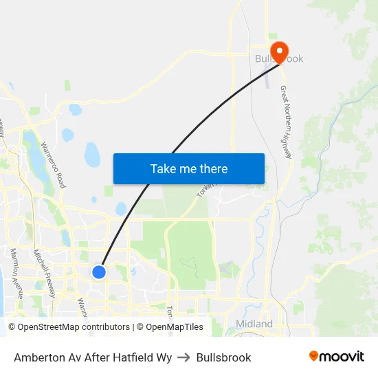 Amberton Av After Hatfield Wy to Bullsbrook map