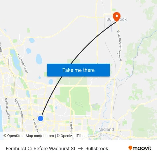 Fernhurst Cr Before Wadhurst St to Bullsbrook map