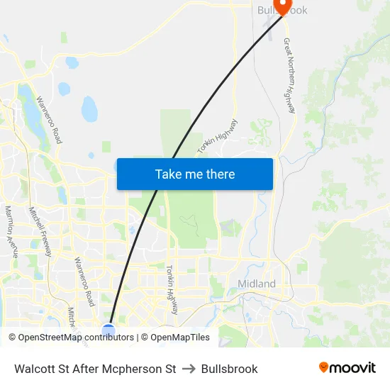 Walcott St After Mcpherson St to Bullsbrook map