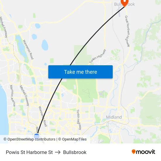 Powis St Harborne St to Bullsbrook map