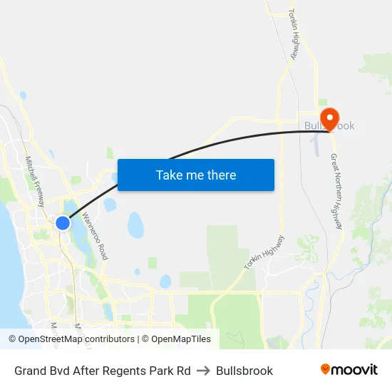 Grand Bvd After Regents Park Rd to Bullsbrook map
