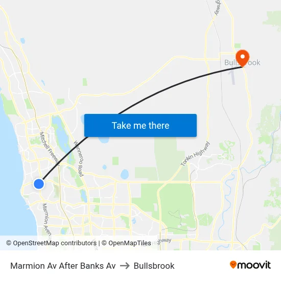 Marmion Av After Banks Av to Bullsbrook map