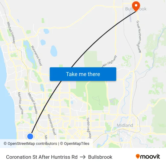 Coronation St After Huntriss Rd to Bullsbrook map