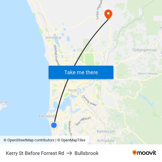 Kerry St Before Forrest Rd to Bullsbrook map