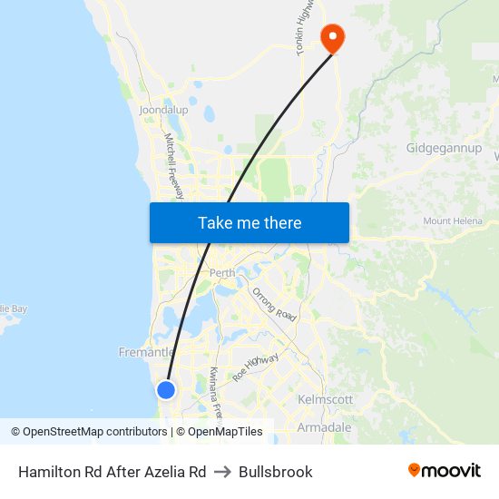 Hamilton Rd After Azelia Rd to Bullsbrook map