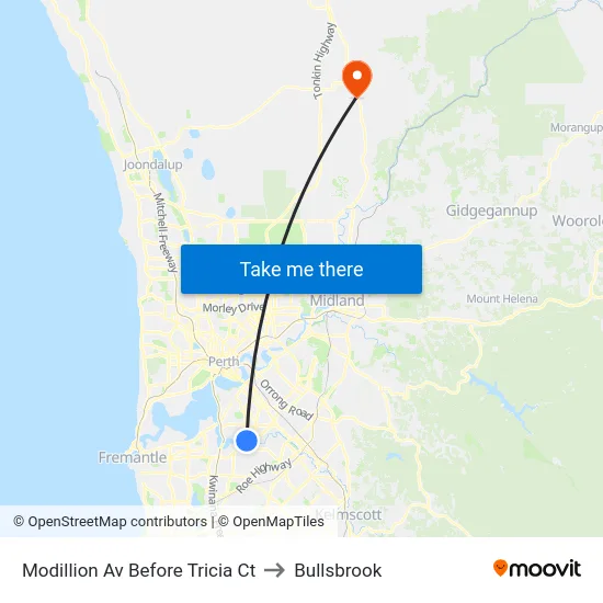 Modillion Av Before Tricia Ct to Bullsbrook map