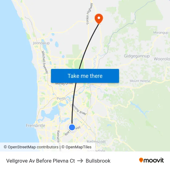 Vellgrove Av Before Plevna Ct to Bullsbrook map