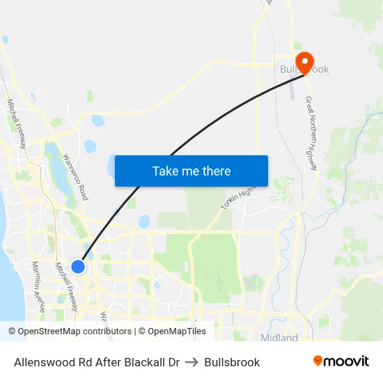 Allenswood Rd After Blackall Dr to Bullsbrook map