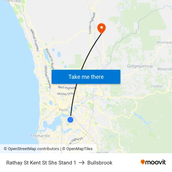Rathay St Kent St Shs Stand 1 to Bullsbrook map