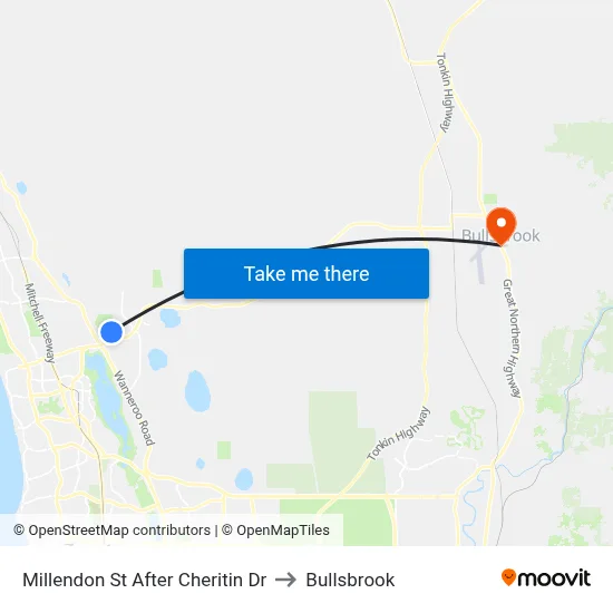 Millendon St After Cheritin Dr to Bullsbrook map
