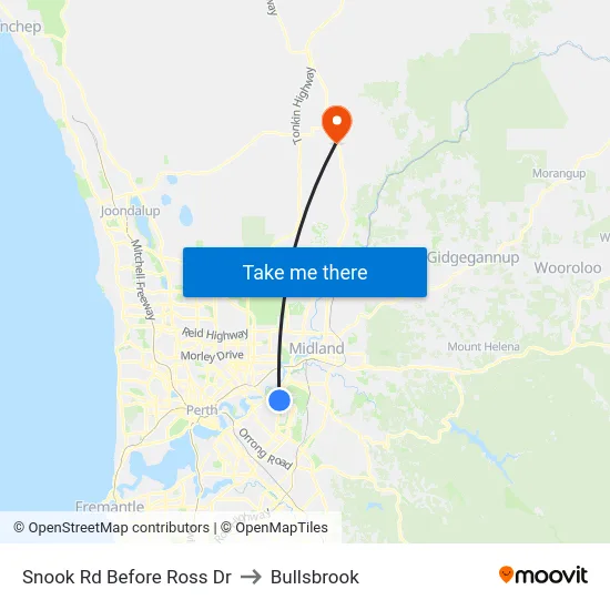 Snook Rd Before Ross Dr to Bullsbrook map