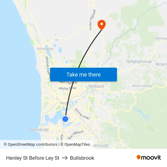 Henley St Before Ley St to Bullsbrook map