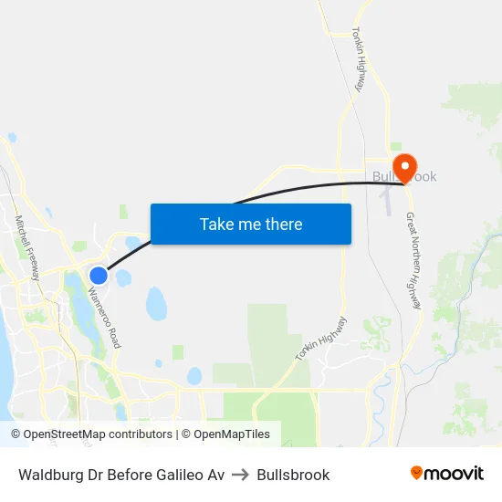 Waldburg Dr Before Galileo Av to Bullsbrook map