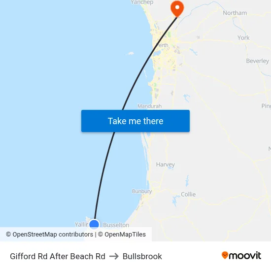 Gifford Rd After Beach Rd to Bullsbrook map