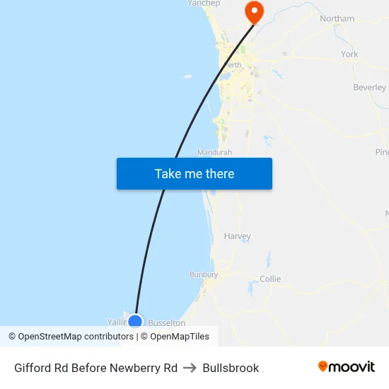 Gifford Rd Before Newberry Rd to Bullsbrook map