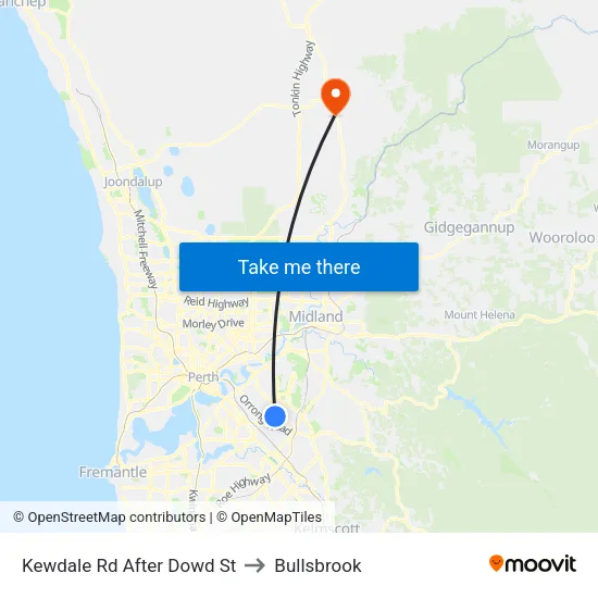 Kewdale Rd After Dowd St to Bullsbrook map