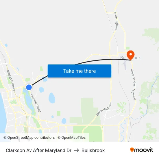 Clarkson Av  After Maryland Dr to Bullsbrook map