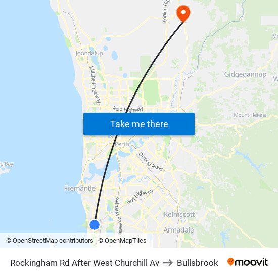 Rockingham Rd After West Churchill Av to Bullsbrook map