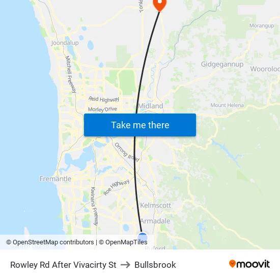 Rowley Rd After Vivacirty St to Bullsbrook map