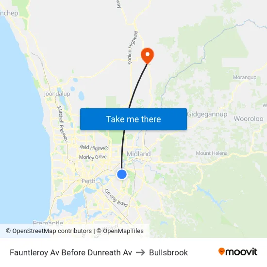 Fauntleroy Av Before Dunreath Av to Bullsbrook map
