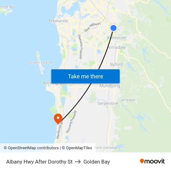 Albany Hwy After Dorothy St to Golden Bay map
