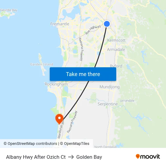 Albany Hwy After Ozich Ct to Golden Bay map