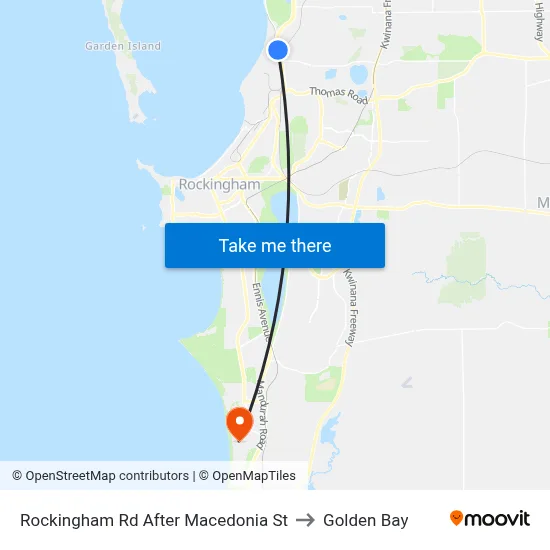 Rockingham Rd After Macedonia St to Golden Bay map