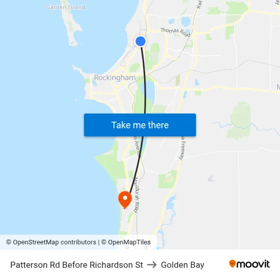 Patterson Rd Before Richardson St to Golden Bay map