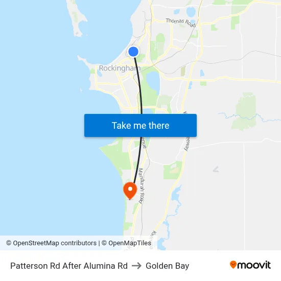 Patterson Rd After Alumina Rd to Golden Bay map