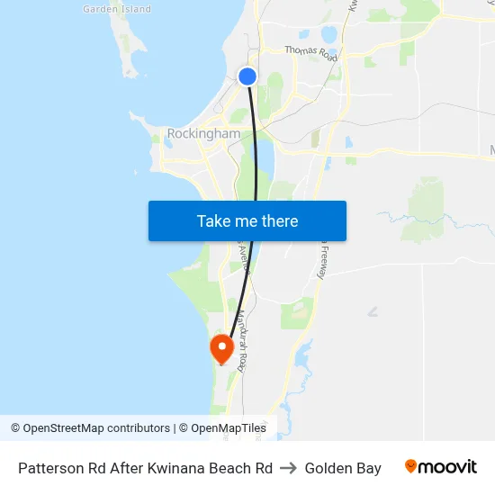 Patterson Rd After Kwinana Beach Rd to Golden Bay map