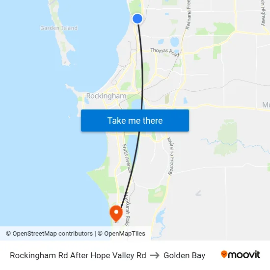 Rockingham Rd After Hope Valley Rd to Golden Bay map