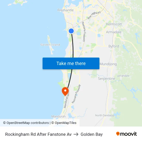 Rockingham Rd After Fanstone Av to Golden Bay map