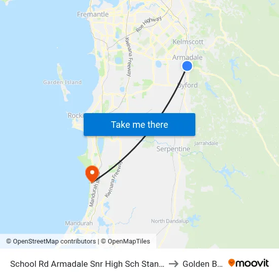 School Rd Armadale Snr High Sch Stand 2 to Golden Bay map