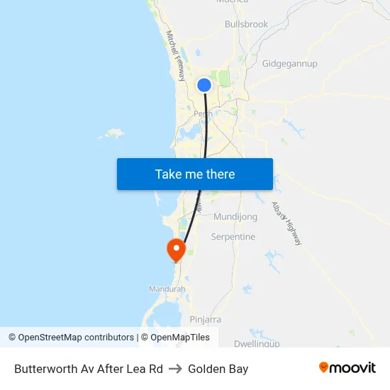 Butterworth Av After Lea Rd to Golden Bay map