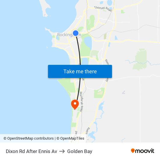 Dixon Rd After Ennis Av to Golden Bay map