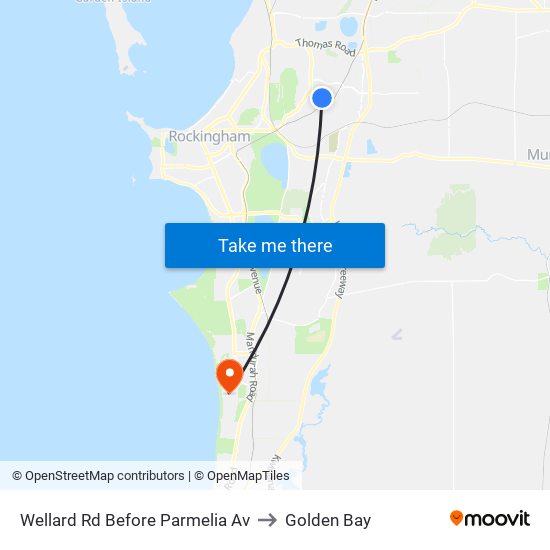 Wellard Rd Before Parmelia Av to Golden Bay map