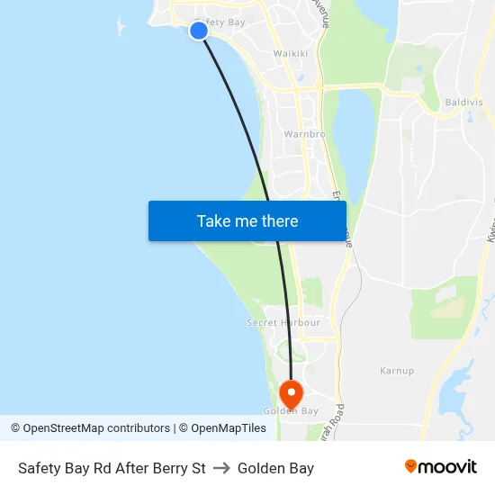 Safety Bay Rd After Berry St to Golden Bay map