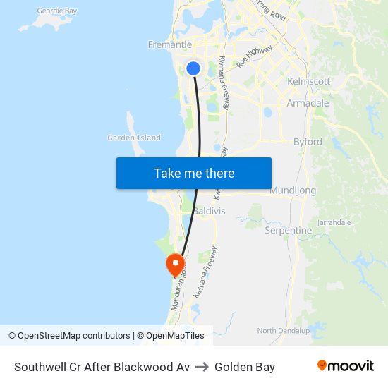 Southwell Cr After Blackwood Av to Golden Bay map