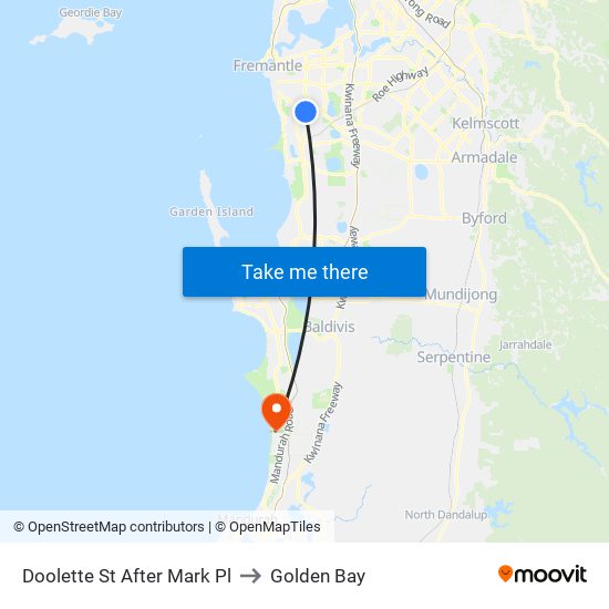 Doolette St After Mark Pl to Golden Bay map