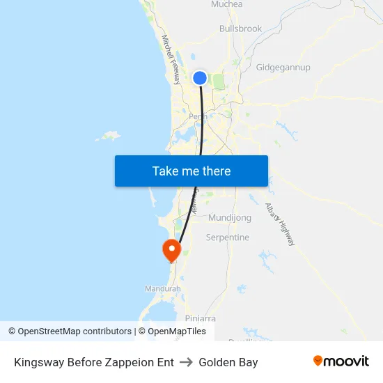 Kingsway  Before Zappeion Ent to Golden Bay map