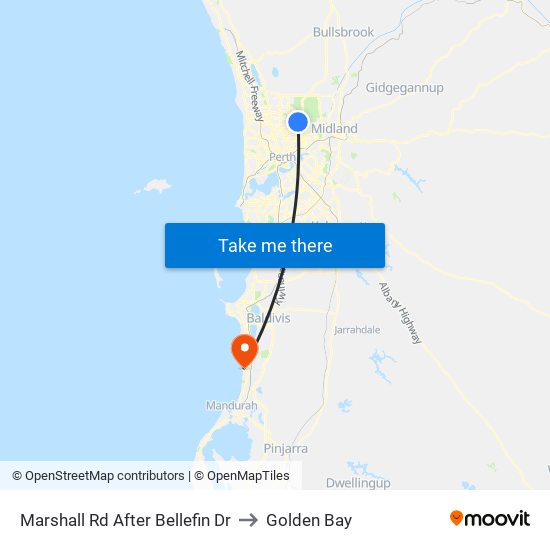 Marshall Rd After Bellefin Dr to Golden Bay map