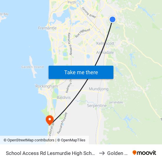 School Access Rd Lesmurdie High School S2 to Golden Bay map