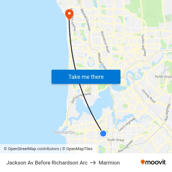 Jackson Av Before Richardson Arc to Marmion map