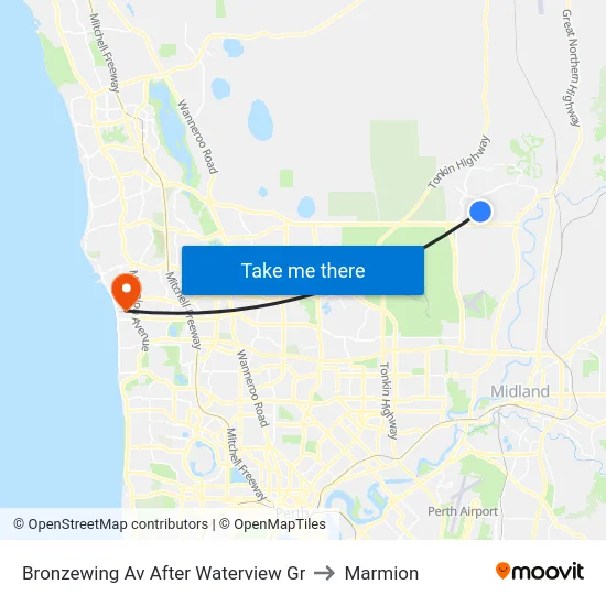 Bronzewing Av After Waterview Gr to Marmion map