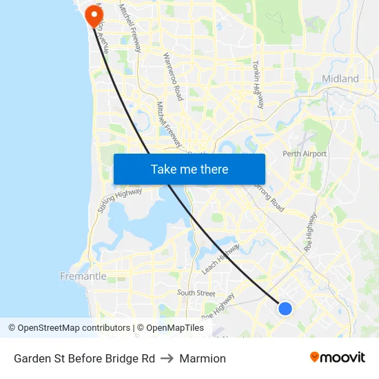 Garden St Before Bridge Rd to Marmion map