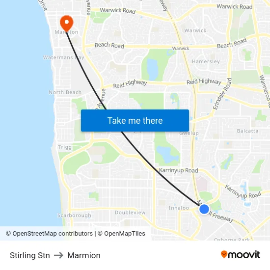 Stirling Stn to Marmion map